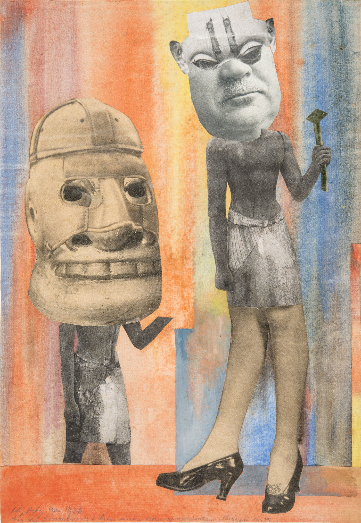 Hannah Hoch From The Collection Of An Ethnographic Museum No IX   Hannah Hoch, “From The Collection Of An Ethnographic Museum No. IX” (1929) Collage 0 